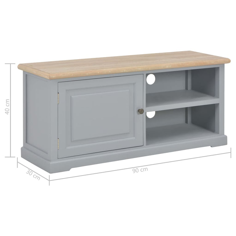 Tv-meubel 90x30x40 cm hout grijs MeubelReus
