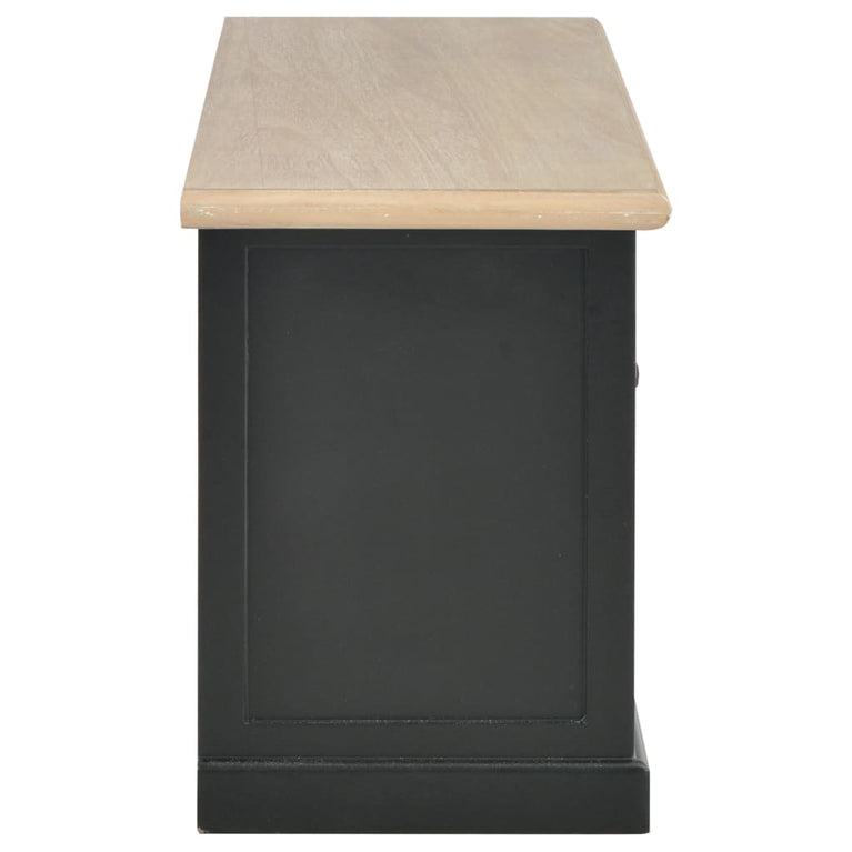 Tv-meubel 90x30x40 cm hout zwart MeubelReus