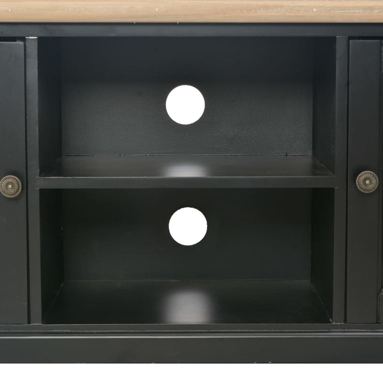 Tv-meubel 120x30x40 cm hout zwart MeubelReus