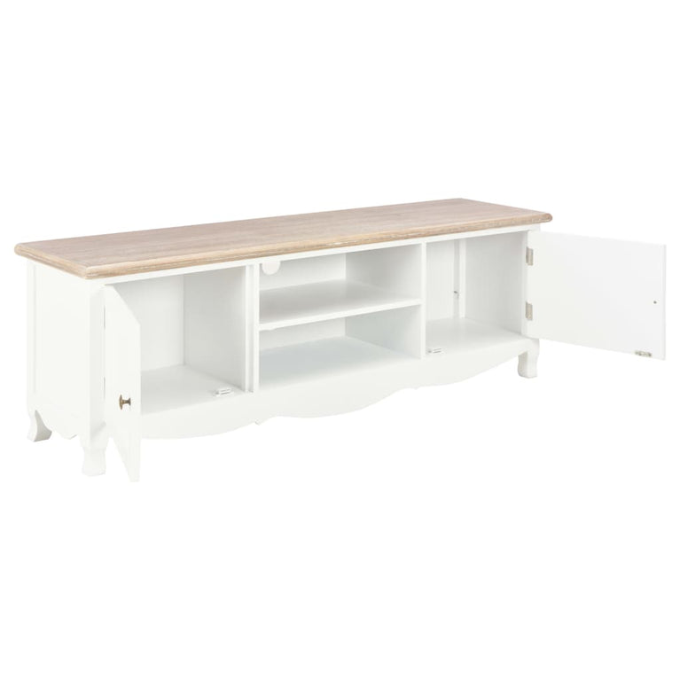 Tv-meubel 120x30x40 cm hout wit