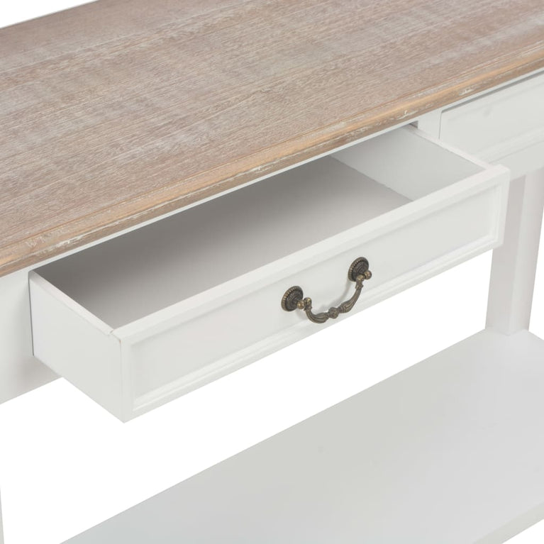 Wandtafel 110x35x80 cm hout wit MeubelReus