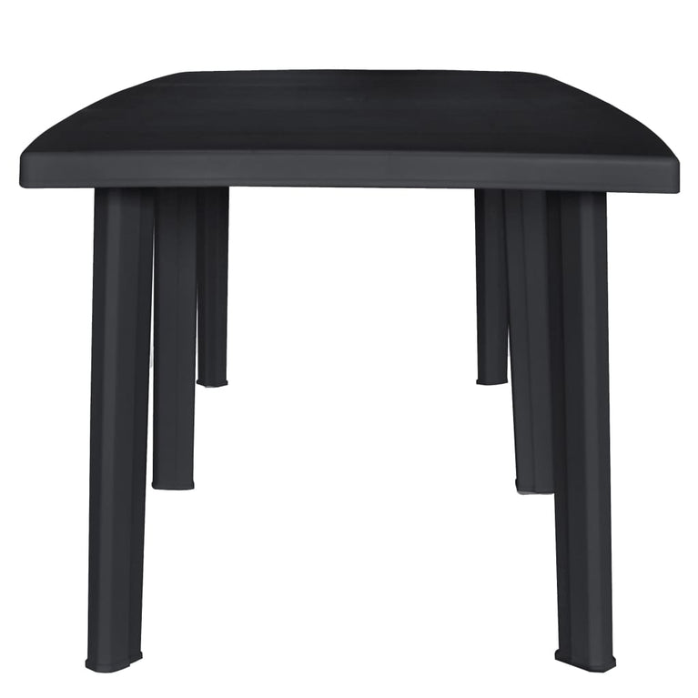 Tuintafel 216x90x72 cm kunststof antraciet MeubelReus