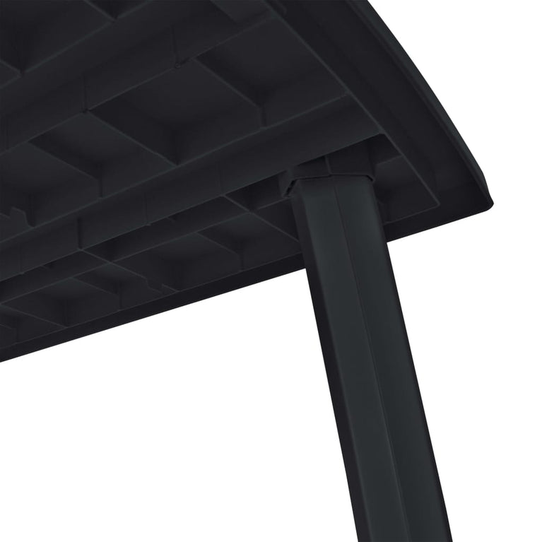 Tuintafel 216x90x72 cm kunststof antraciet MeubelReus