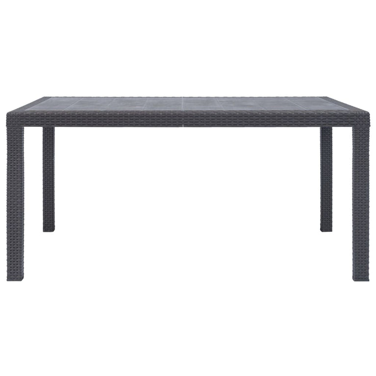 Tuintafel 150x90x72 cm rattan-look kunststof bruin MeubelReus