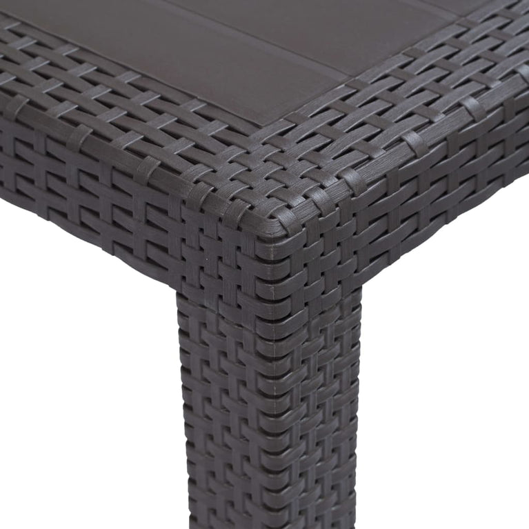 Tuintafel 150x90x72 cm rattan-look kunststof bruin MeubelReus