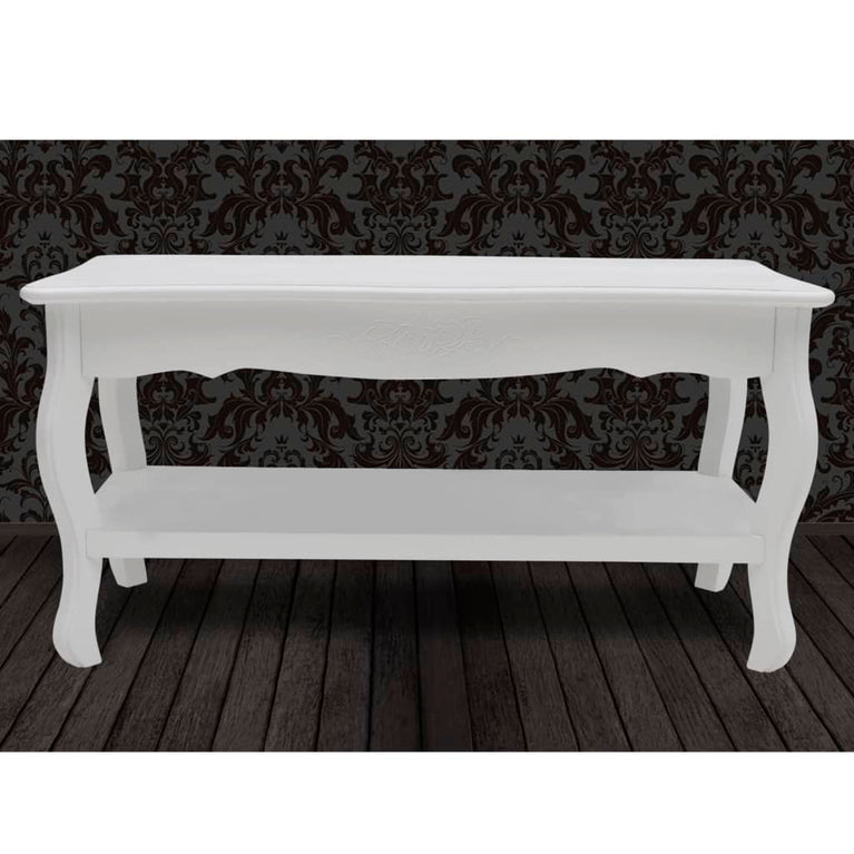 Salontafel met 2 lagen MDF wit