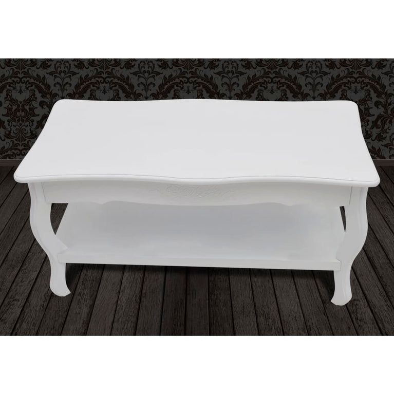 Salontafel met 2 lagen MDF wit