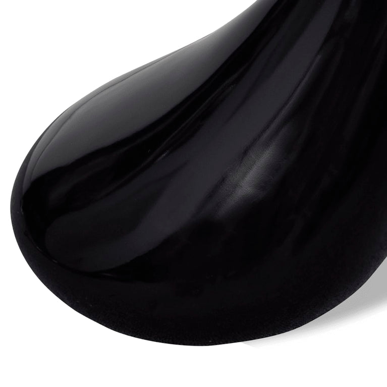 Salontafel met rond glazen tafelblad hoogglans zwart MeubelReus