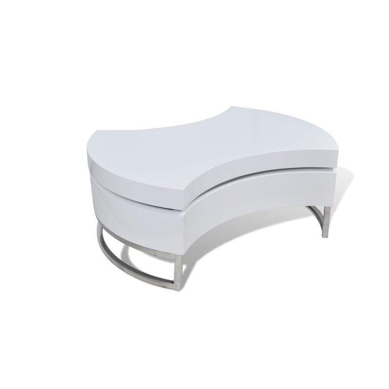 Salontafel met aanpasbare vorm hoogglans wit MeubelReus