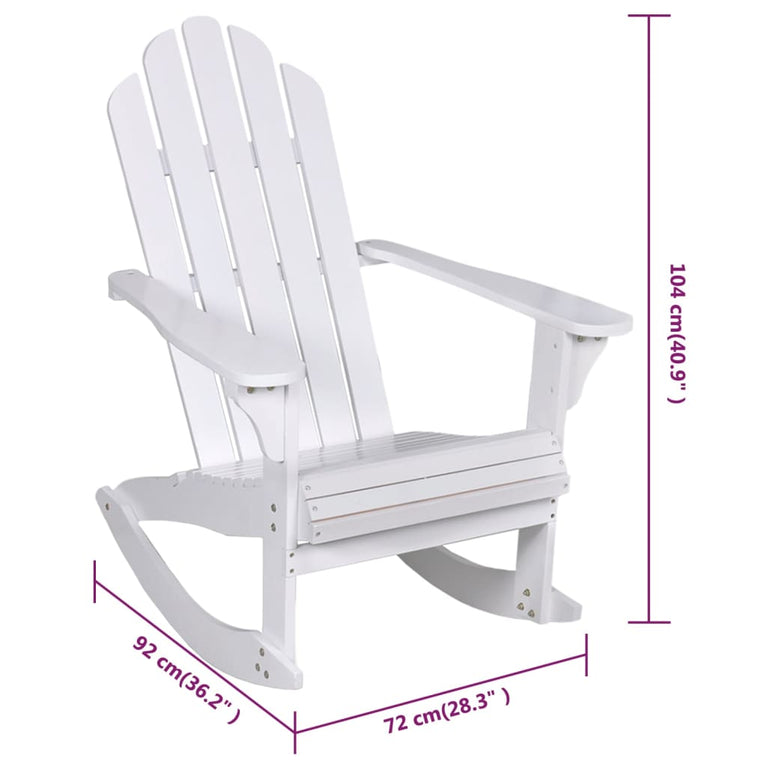 Tuinschommelstoel hout wit MeubelReus