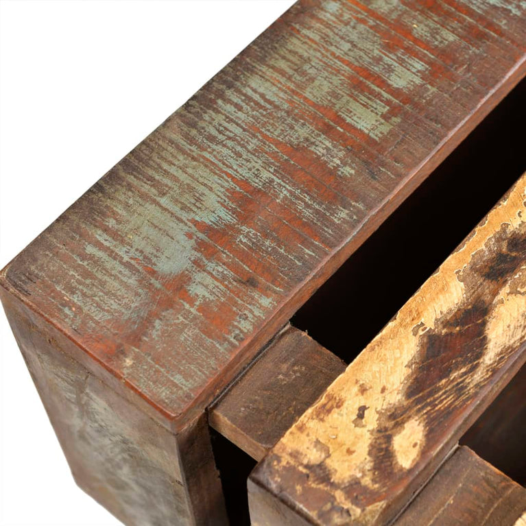 Salontafel met 4 wielen gerecycled hout MeubelReus