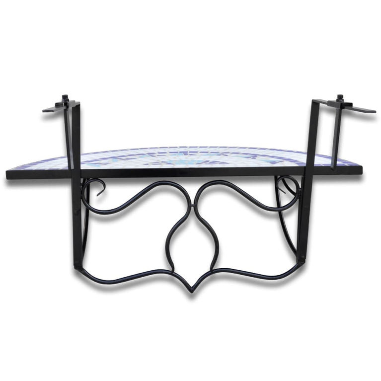 Balkontafel hangend mozaïek blauw en wit MeubelReus