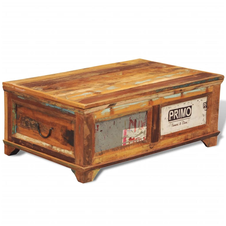 Salontafel met opslagruimte vintage stijl gerecycled hout MeubelReus