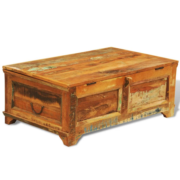 Salontafel met opslagruimte vintage stijl gerecycled hout MeubelReus