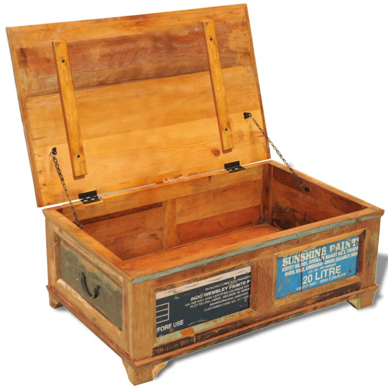 Salontafel met opslagruimte vintage stijl gerecycled hout MeubelReus