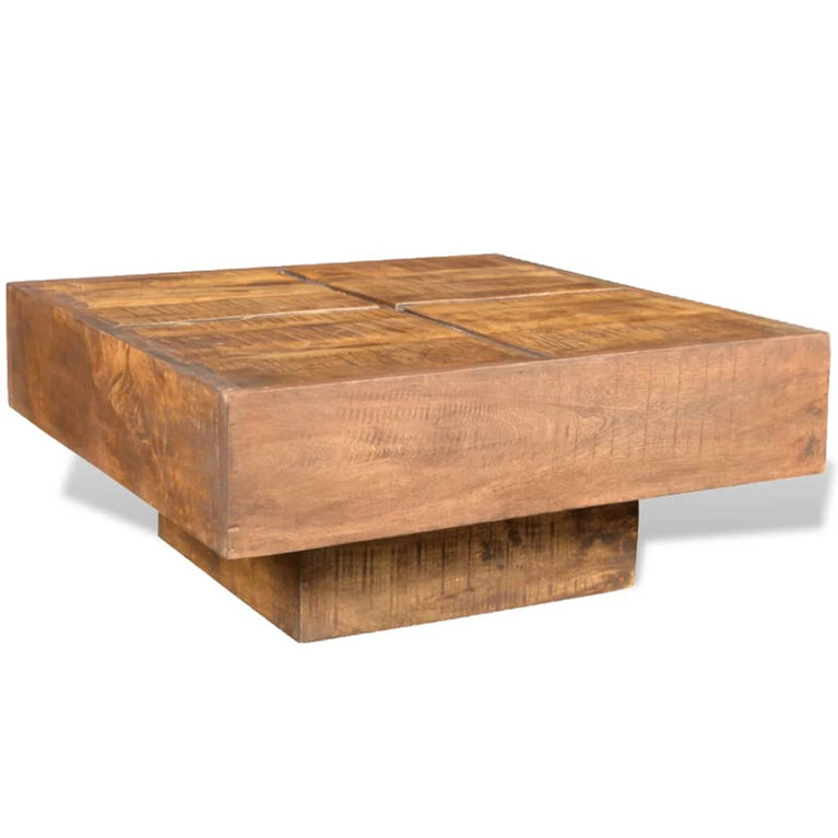Salontafel vierkant massief mangohout bruin MeubelReus
