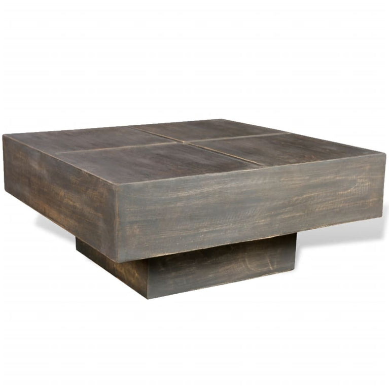 Salontafel vierkant massief mangohout donkerbruin MeubelReus