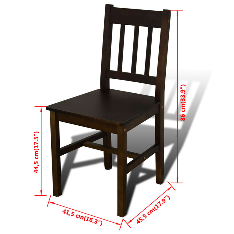 Eettafel met 4 stoelen hout bruin MeubelReus