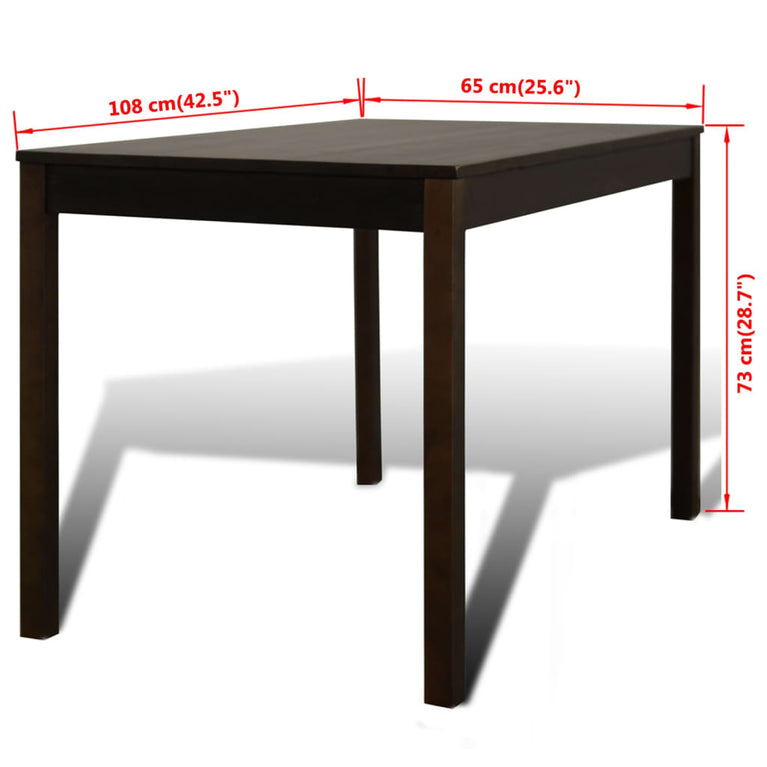 Eettafel met 4 stoelen hout bruin MeubelReus