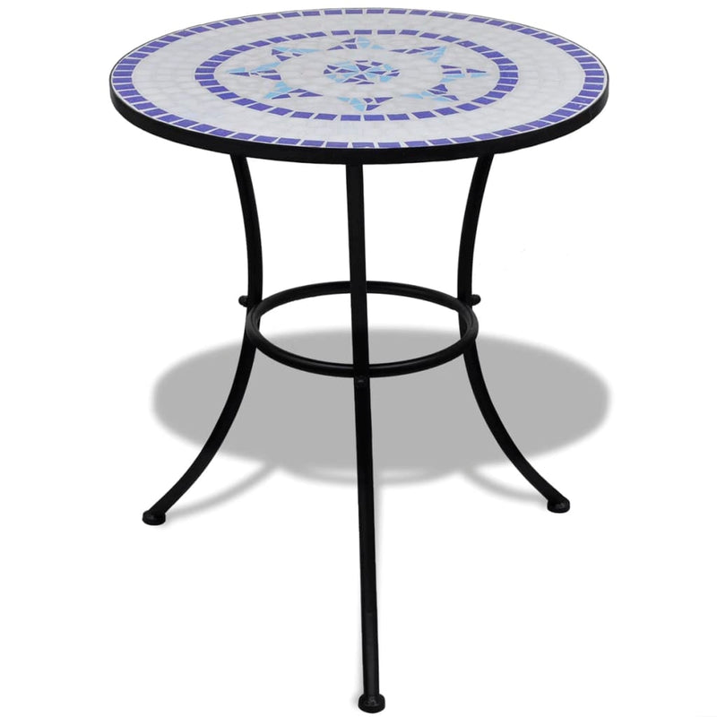 Bistrotafel 60 cm mozaïek blauw en wit MeubelReus