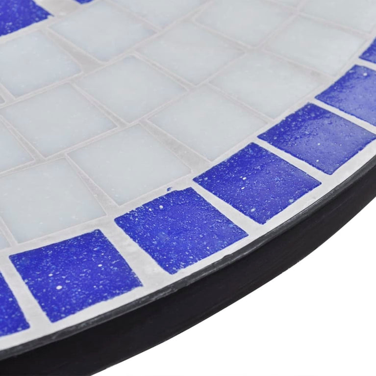 Bistrotafel 60 cm mozaïek blauw en wit MeubelReus