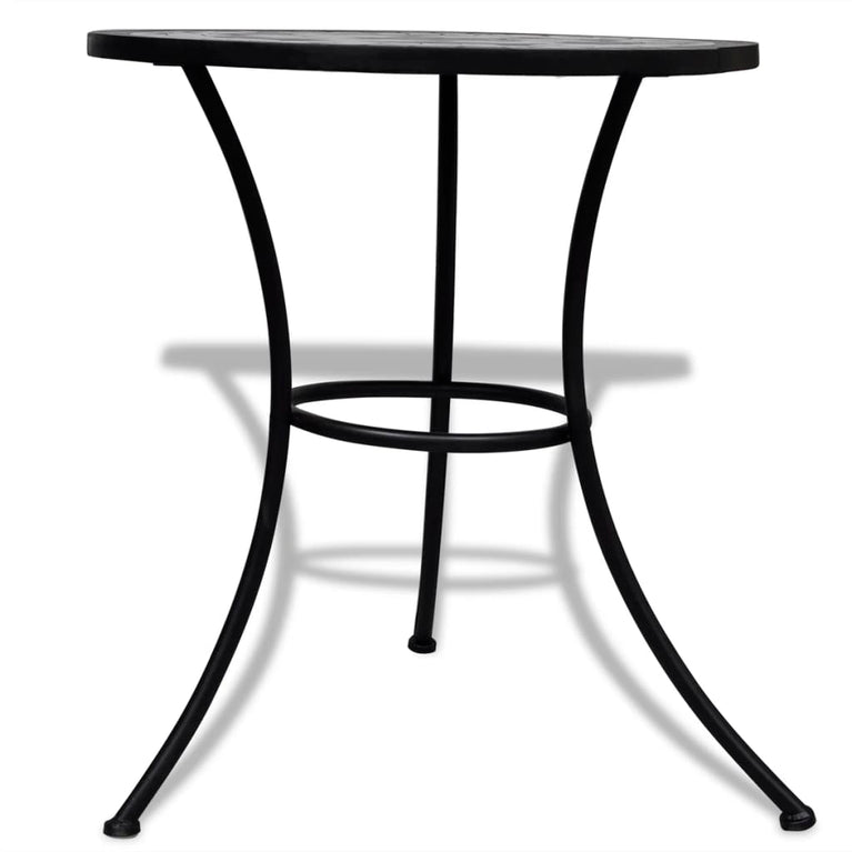Bistrotafel 60 cm mozaïek zwart en wit MeubelReus