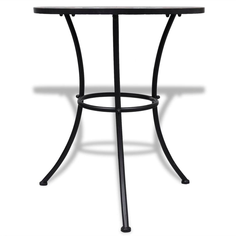 Bistrotafel 60 cm mozaïek terracottakleurig en wit MeubelReus