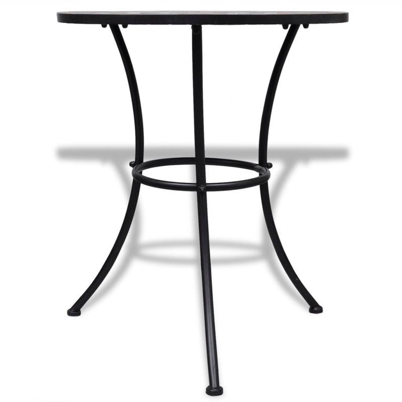 Bistrotafel 60 cm mozaïek terracottakleurig en wit MeubelReus