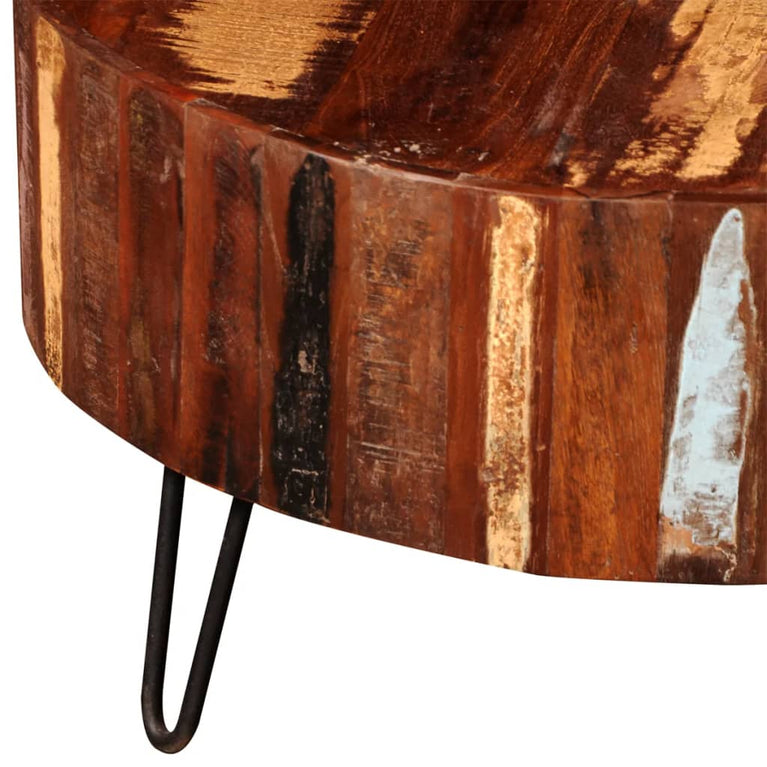 Salontafel rond massief gerecycled hout MeubelReus