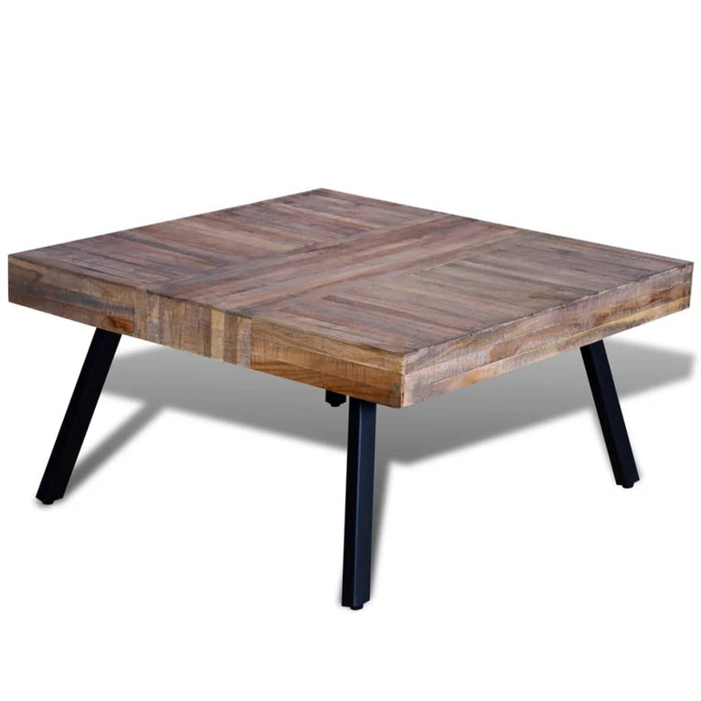 Salontafel vierkant gerecycled teakhout MeubelReus