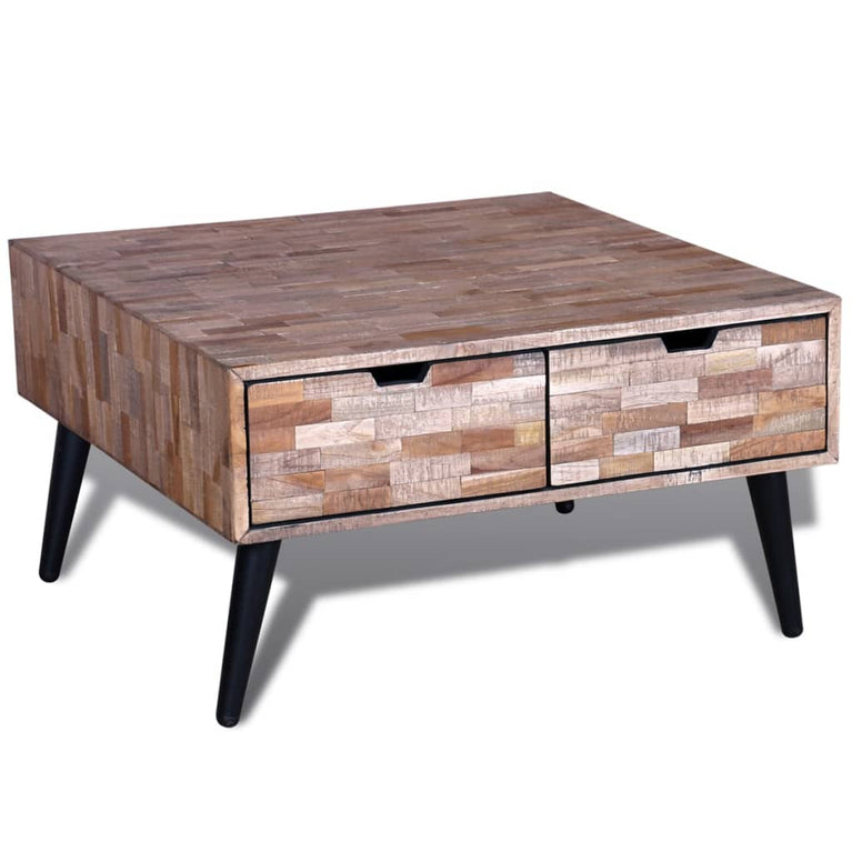 Salontafel met 4 lades gerecycled teakhout MeubelReus