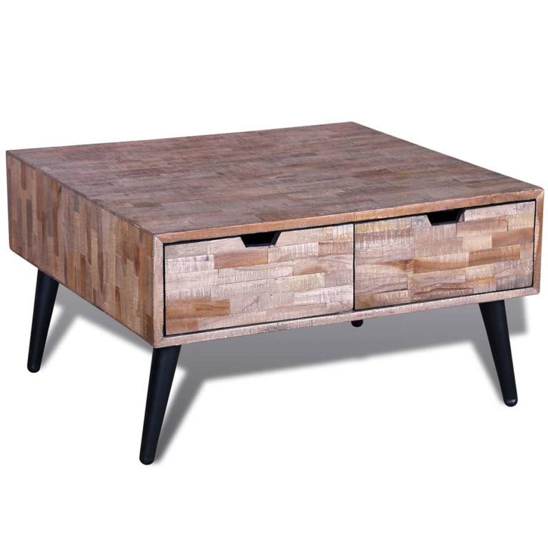 Salontafel met 4 lades gerecycled teakhout MeubelReus