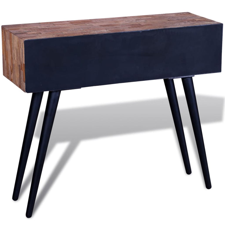 Wandtafel met 3 lades gerecycled teakhout MeubelReus