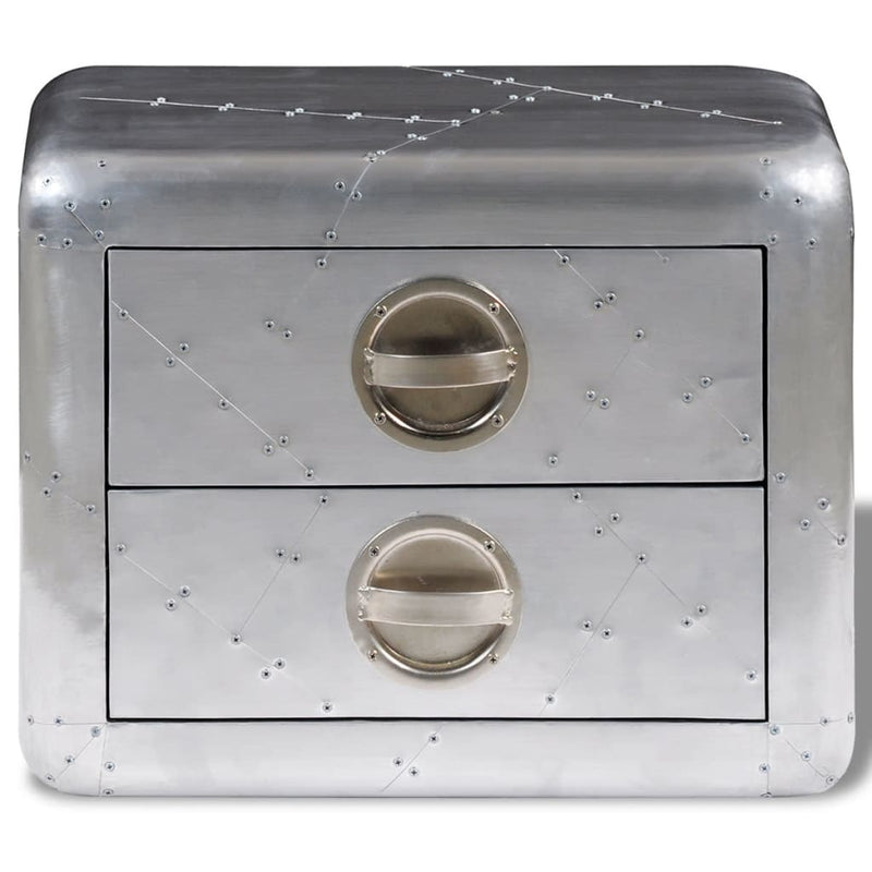 Bijzettafel met 2 lades in vintage luchtvaartstijl MeubelReus