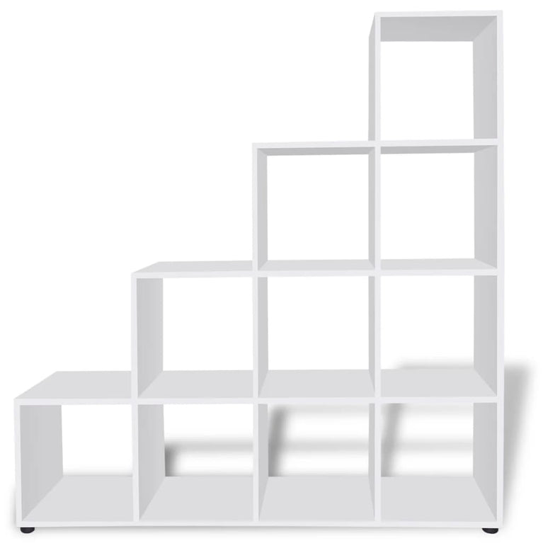 Boekenkast/presentatiemeubel trapvormig 142 cm wit