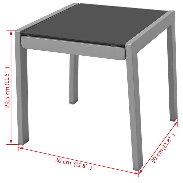 Ligbedden met tafel aluminium zwart MeubelReus