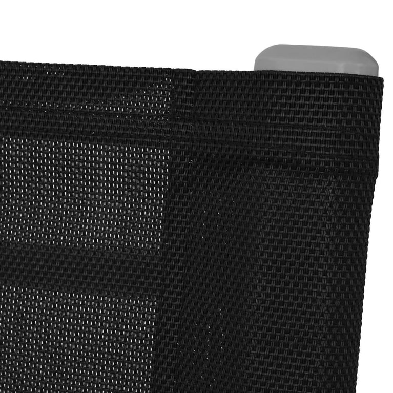 Tuinschommelstoelen 2 st staal en textileen zwart MeubelReus