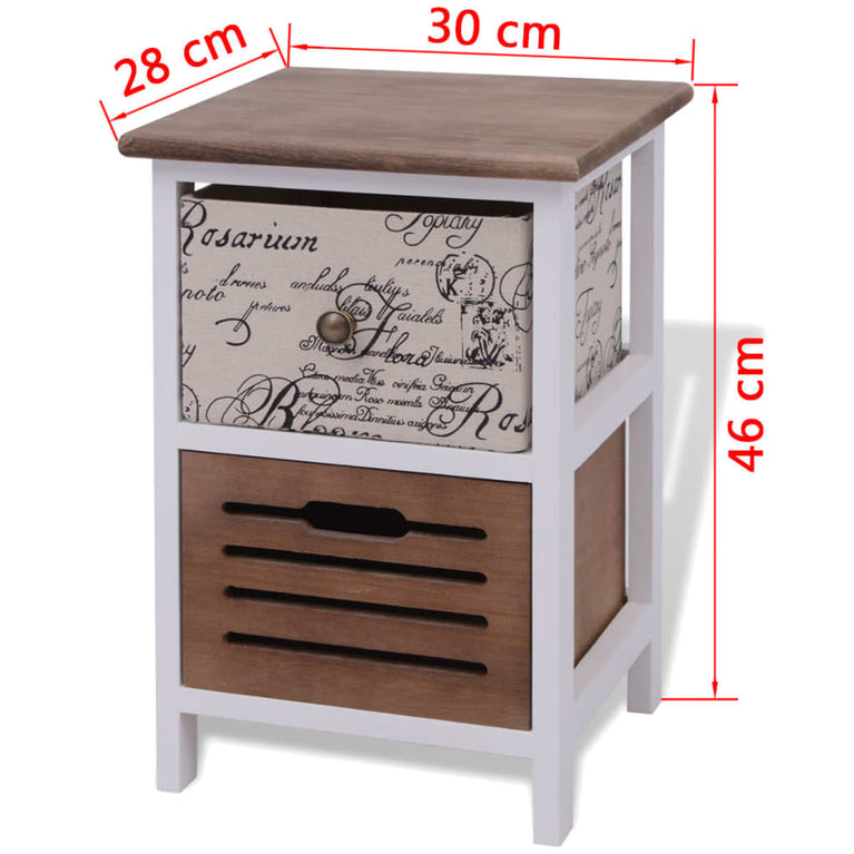 nachtkastjes 2 st hout MeubelReus