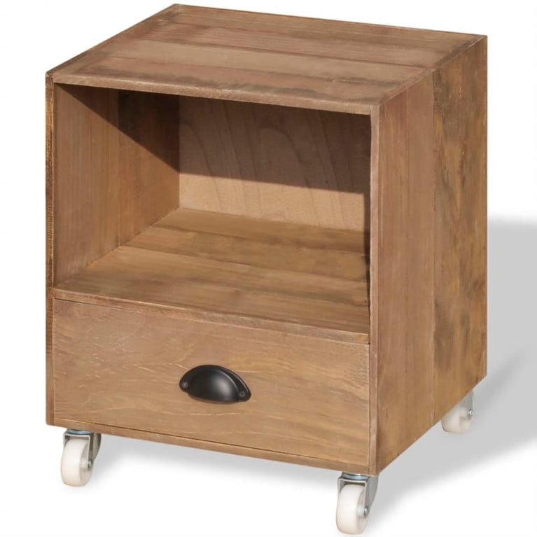 Nachtkastje massief hout bruin MeubelReus