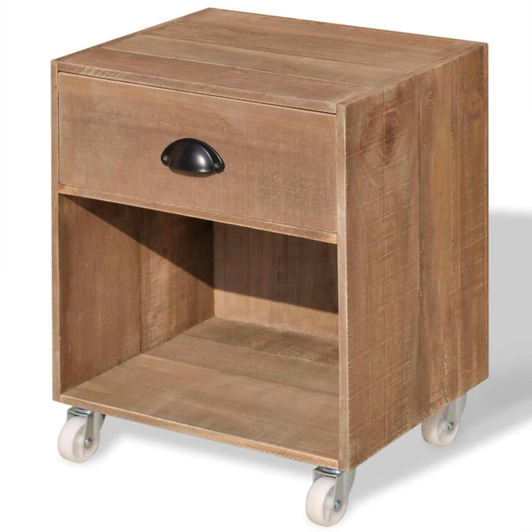 Nachtkastjes 2 st massief hout bruin MeubelReus
