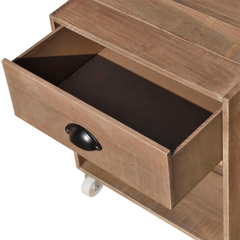 Nachtkastjes 2 st massief hout bruin MeubelReus