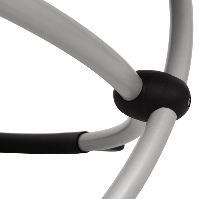 Ligbed voor buiten geometrisch zwart en grijs staal MeubelReus