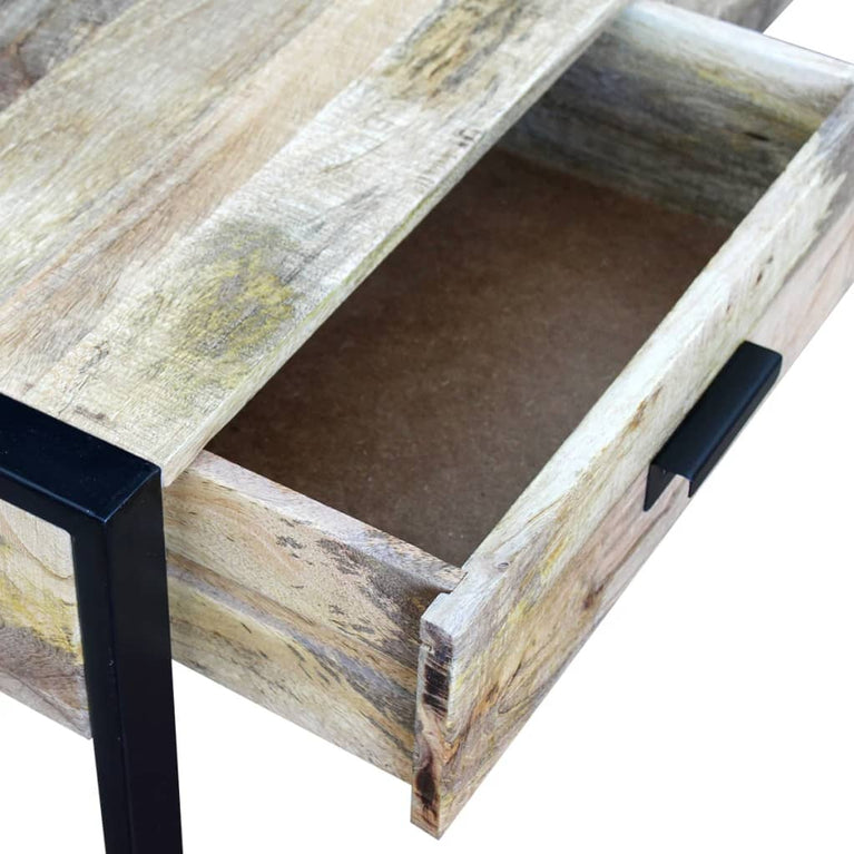 Salontafel met 2 lades 100x60x40 cm massief mangohout MeubelReus