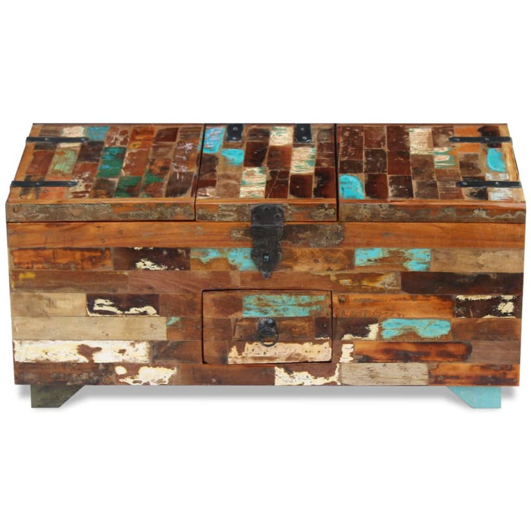 Salontafel kist 80x40x35 cm massief gerecycled hout MeubelReus