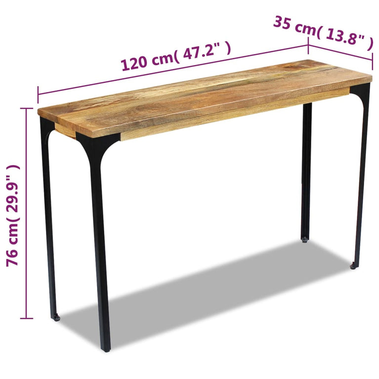 Wandtafel 120x35x76 cm mangohout MeubelReus