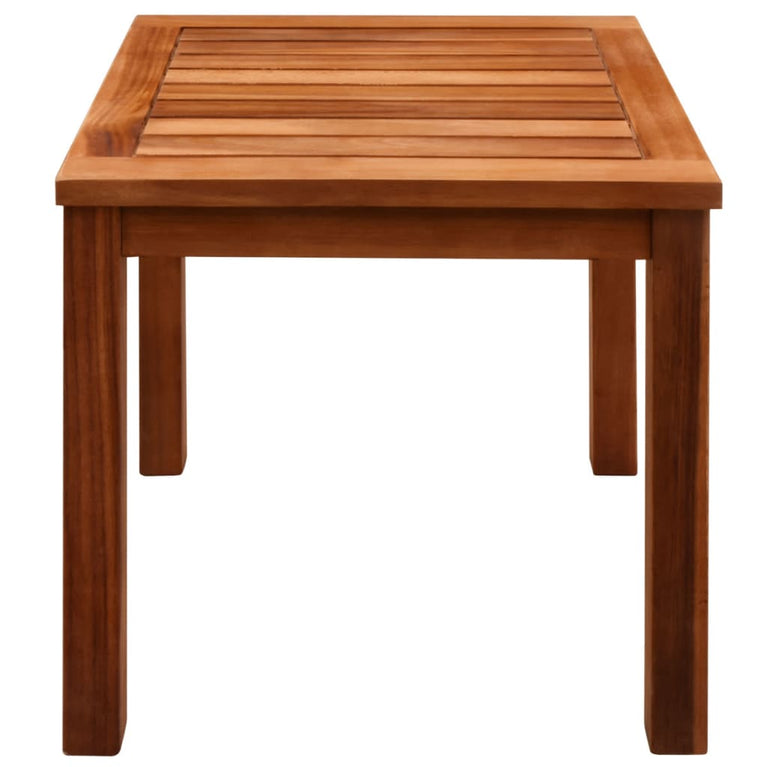 Ligbedden 2 st met tafel massief acaciahout en textileen MeubelReus