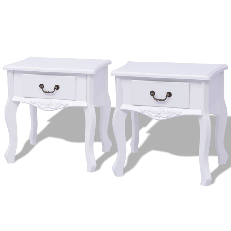 Nachtkastjes 2 stuks MDF wit MeubelReus