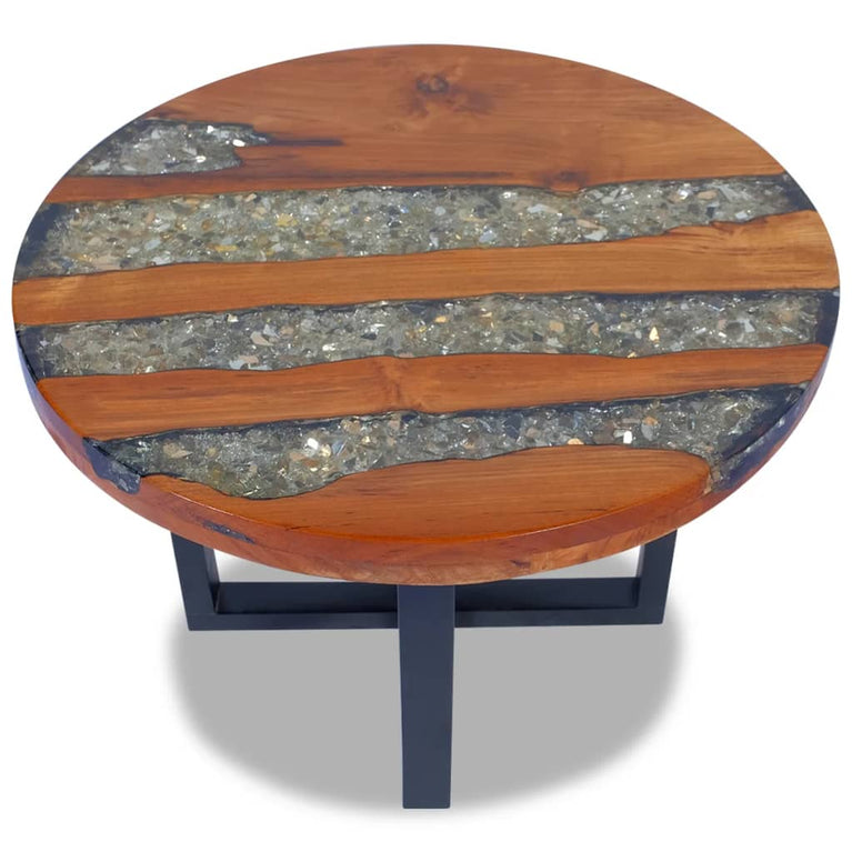 Salontafel massief teakhout hars 60 cm MeubelReus