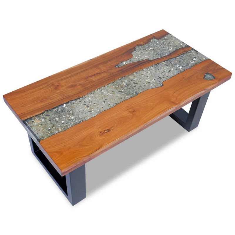 Salontafel massief teakhout hars 100x50 cm MeubelReus