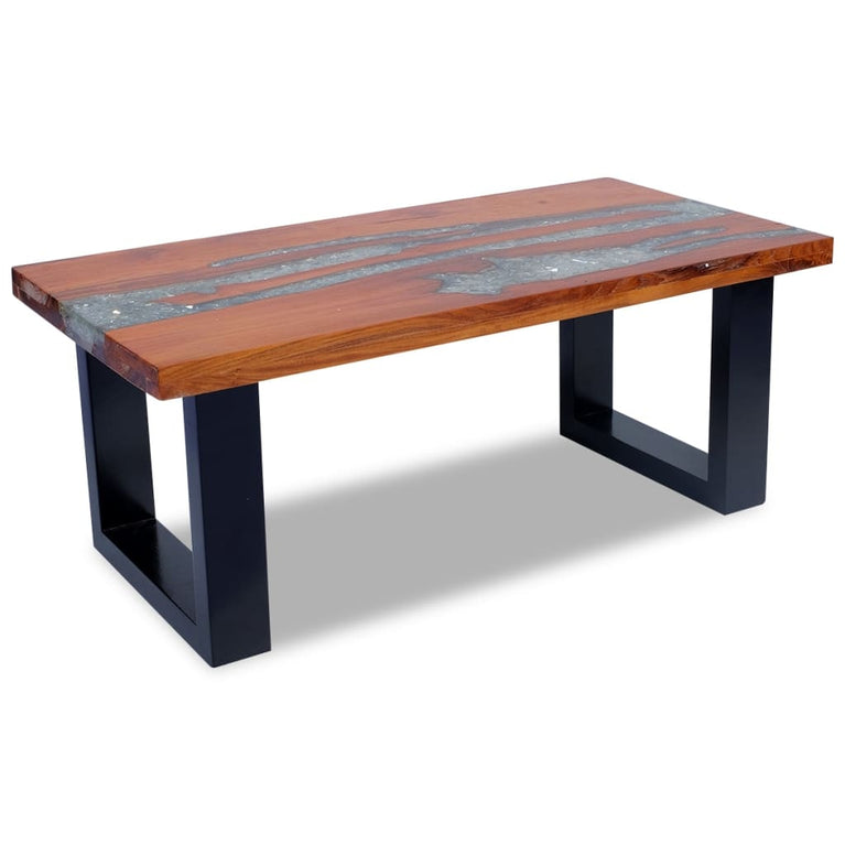 Salontafel massief teakhout hars 100x50 cm MeubelReus